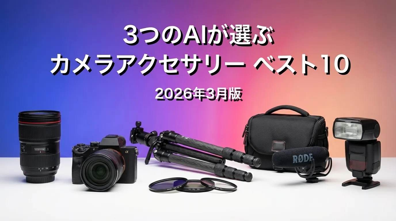 3つのAIが徹底評価。2026年3月版カメラアクセサリーおすすめAIランキング