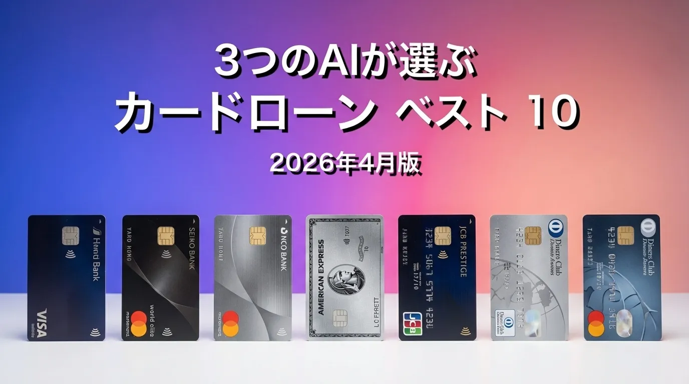 3つのAIが徹底評価。2026年3月版カードローンおすすめAIランキング
