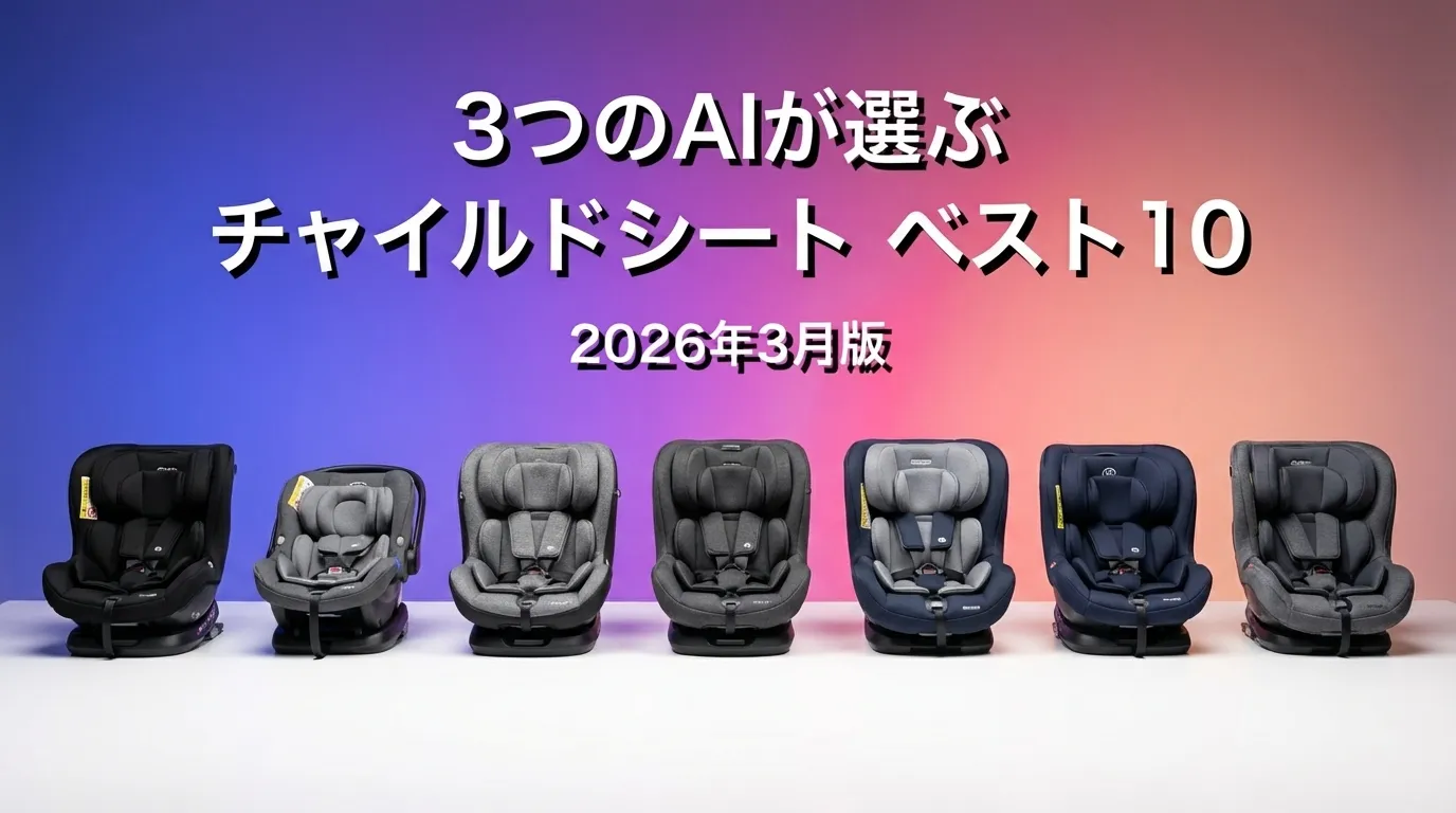 3つのAIが徹底評価。2026年3月版チャイルドシートおすすめAIランキング
