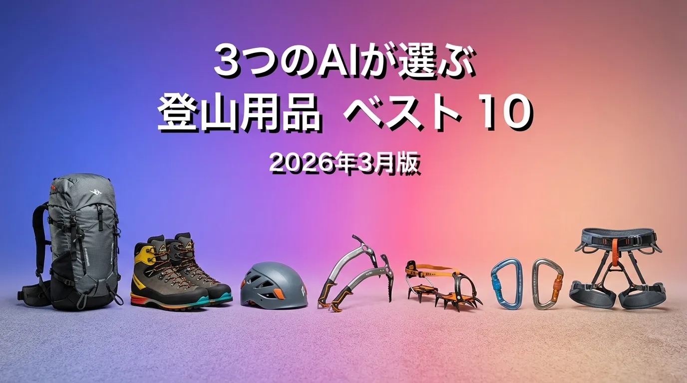3つのAIが徹底評価。登山用品おすすめAIランキング