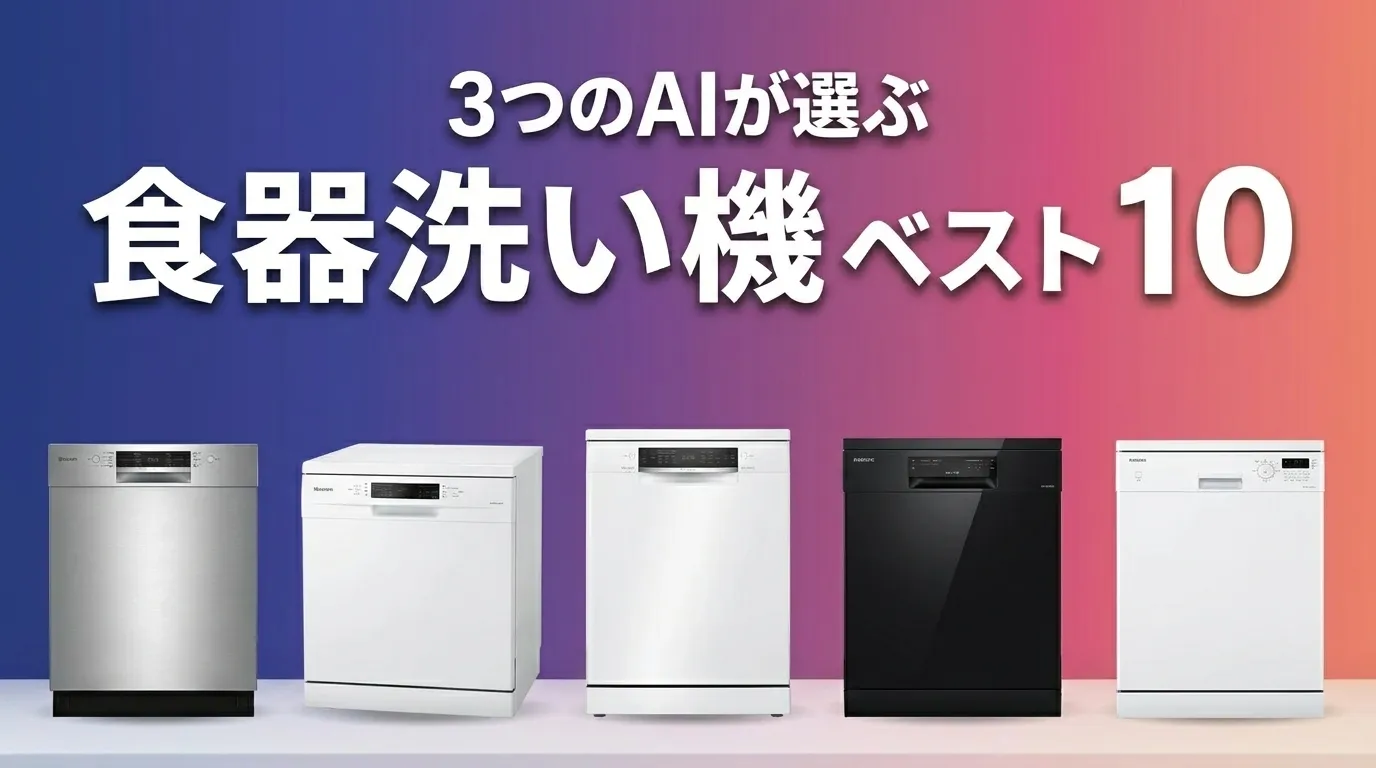 3つのAIが徹底評価。2026年5月版食器洗い機おすすめAIランキング