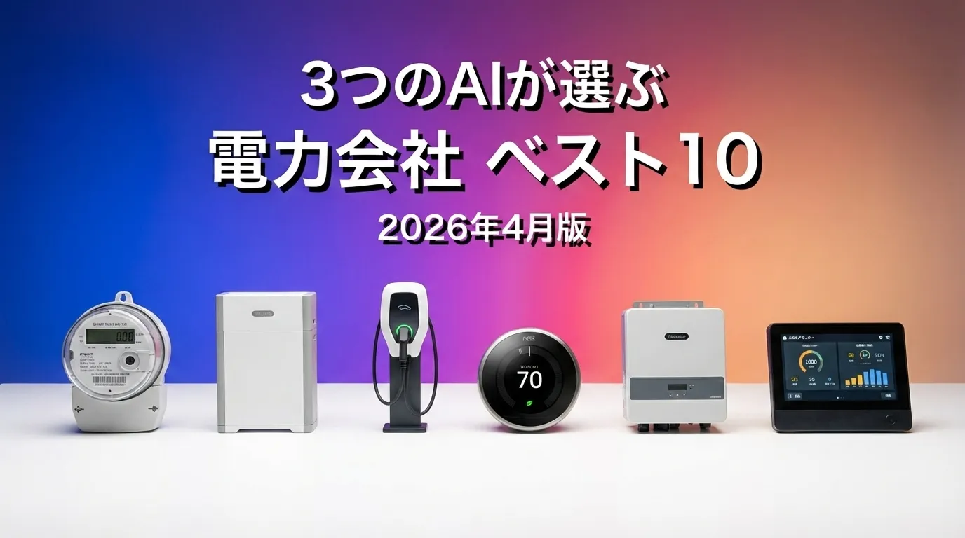 3つのAIが徹底評価。2026年4月版電力会社おすすめAIランキング