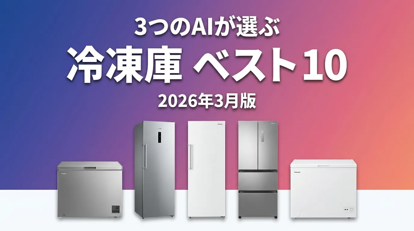 3つのAIが徹底評価。2026年3月版家庭用冷凍庫おすすめAIランキング