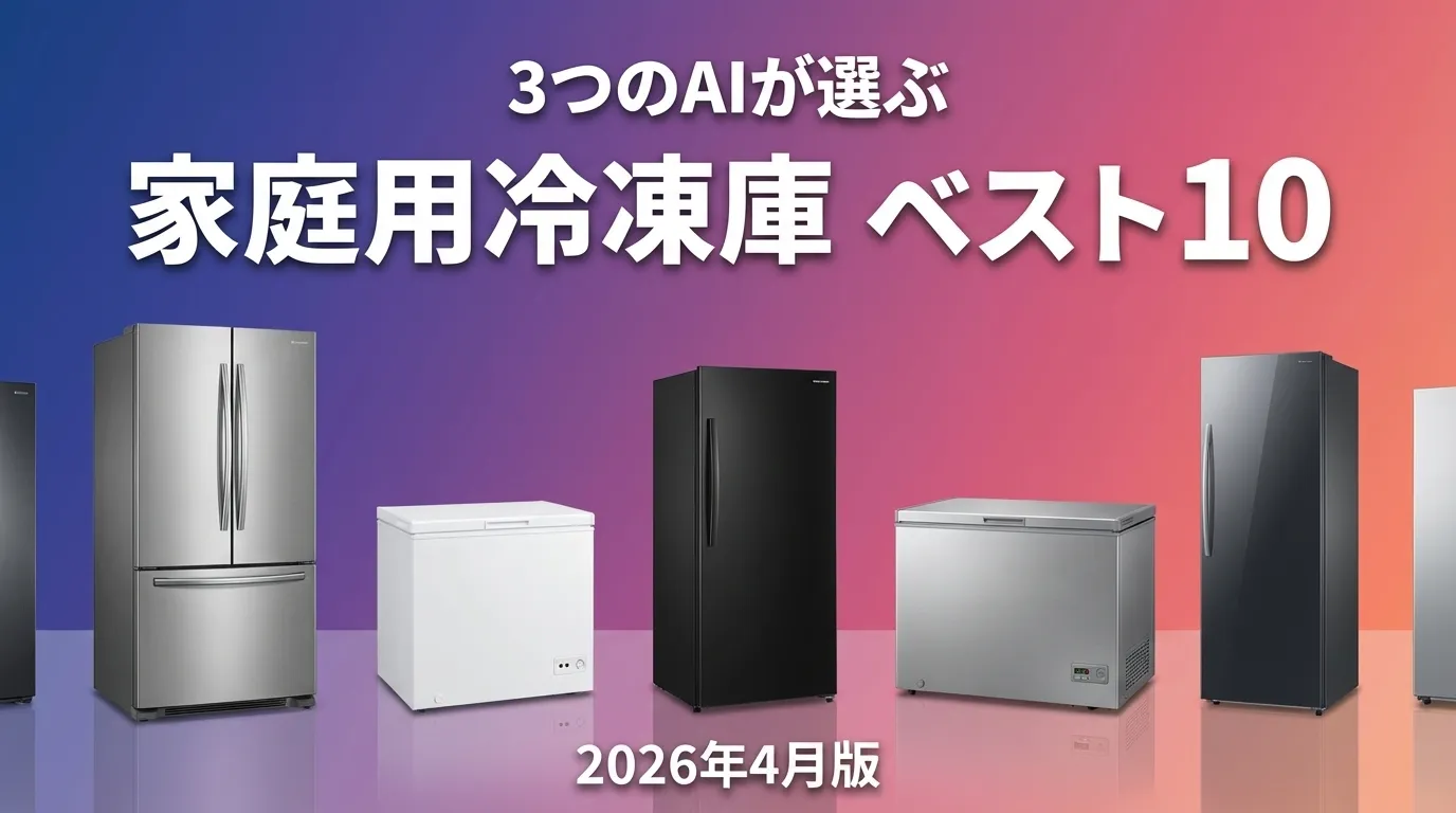 3つのAIが徹底評価。2026年4月版家庭用冷凍庫おすすめAIランキング