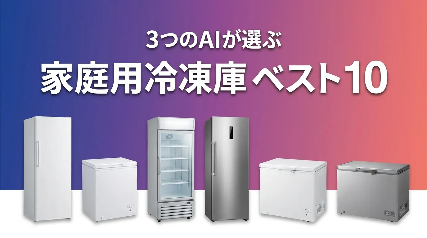 3つのAIが徹底評価。2026年5月版家庭用冷凍庫おすすめAIランキング