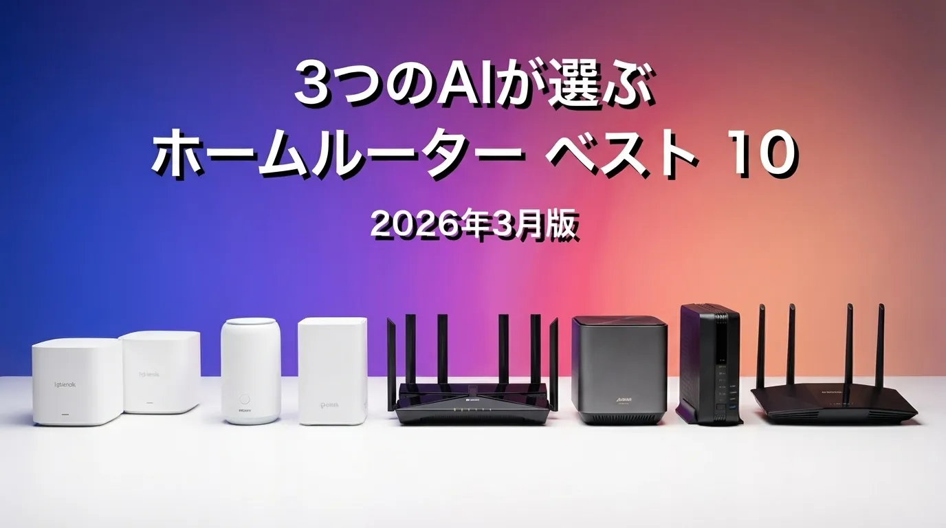 3つのAIが徹底評価。2026年3月版ホームルーターおすすめAIランキング
