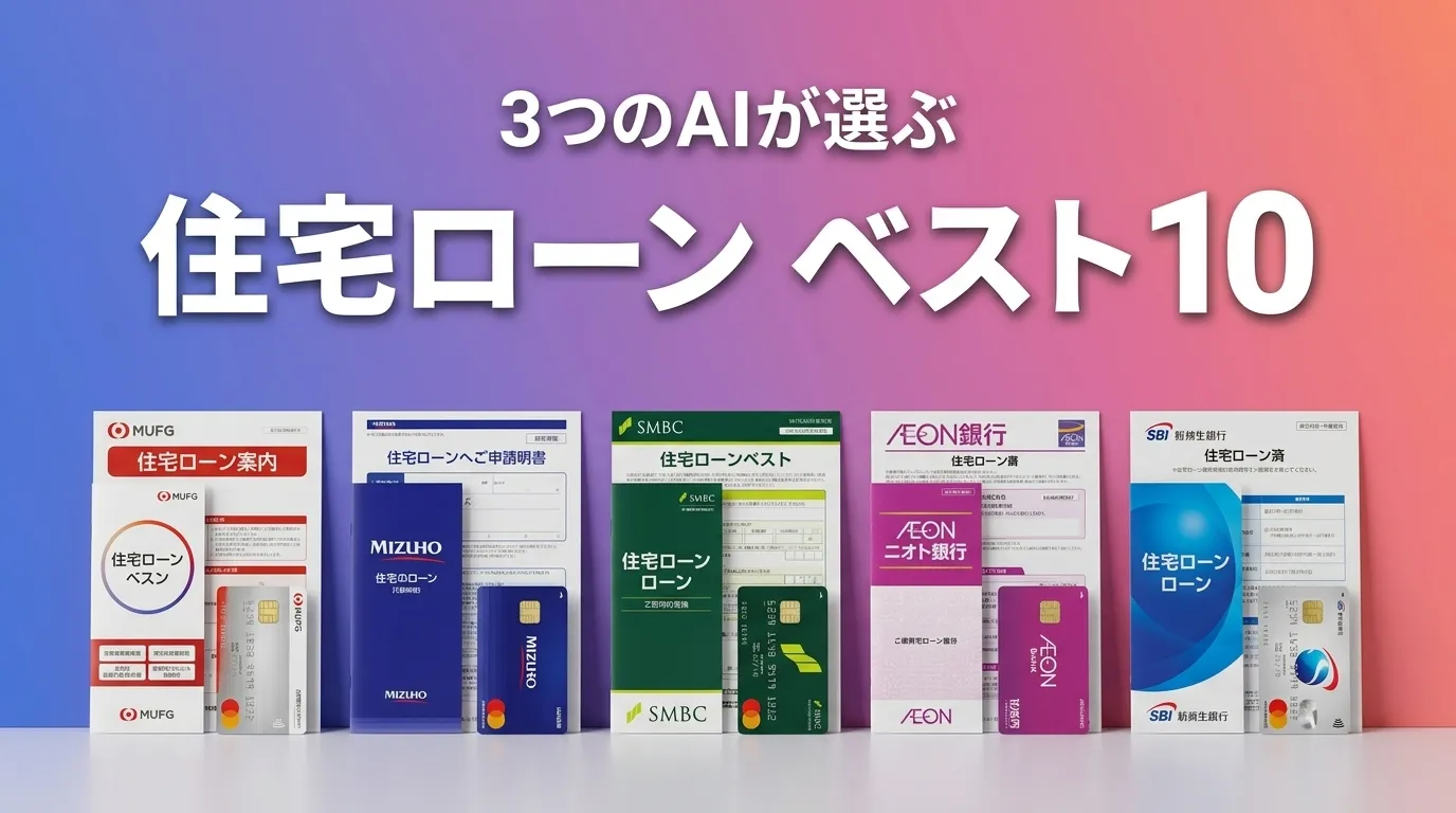 3つのAIが徹底評価。2026年6月版住宅ローンおすすめAIランキング