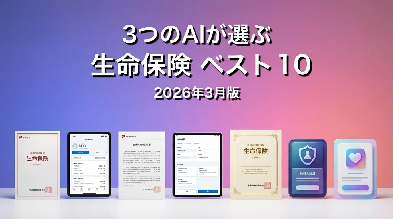 3つのAIが徹底評価。2026年3月版生命保険おすすめAIランキング