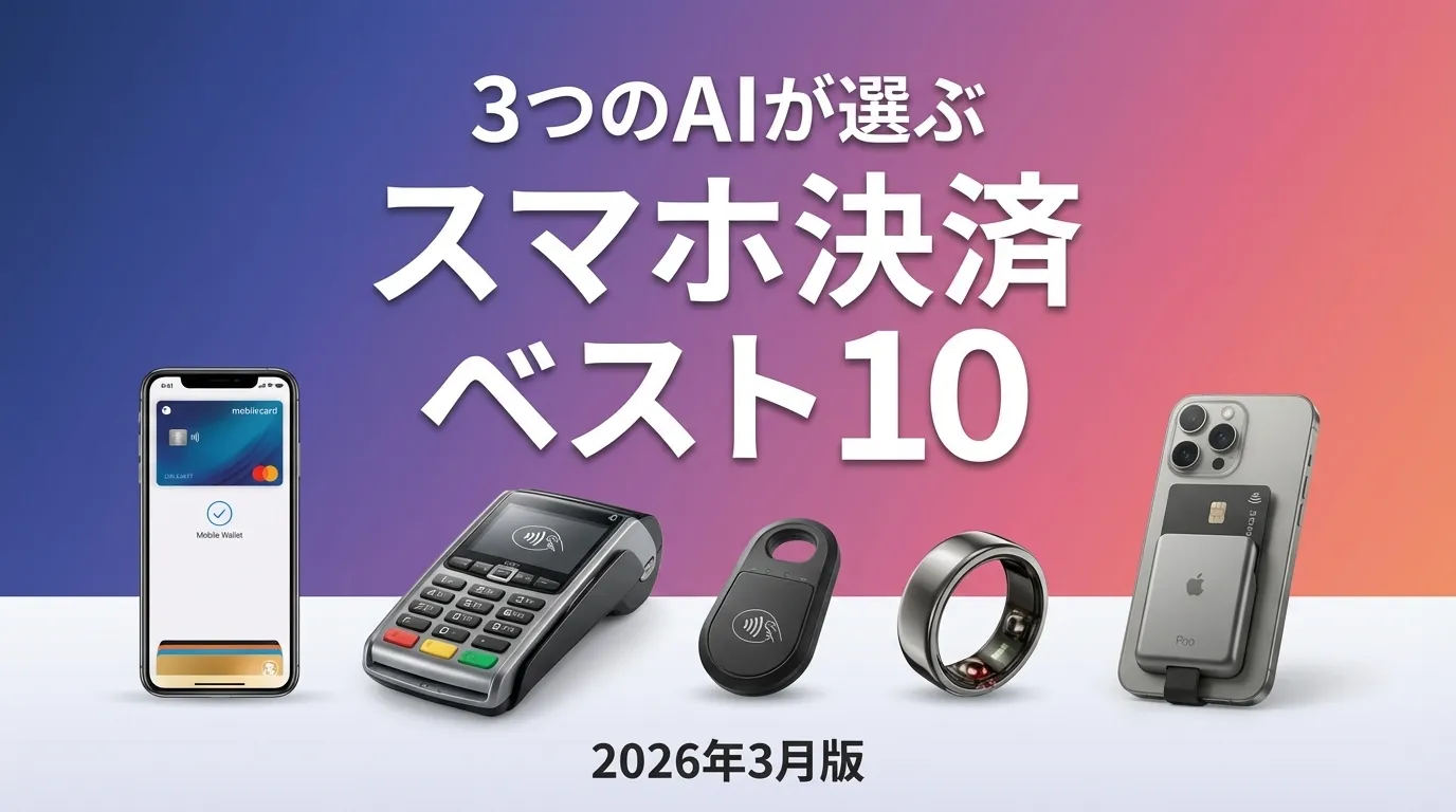 3つのAIが徹底評価。2026年3月版スマホ決済おすすめAIランキング