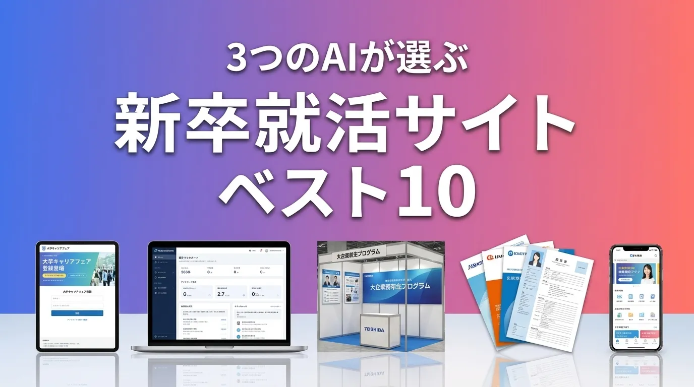 3つのAIが徹底評価。2026年5月版新卒就活サイトおすすめAIランキング