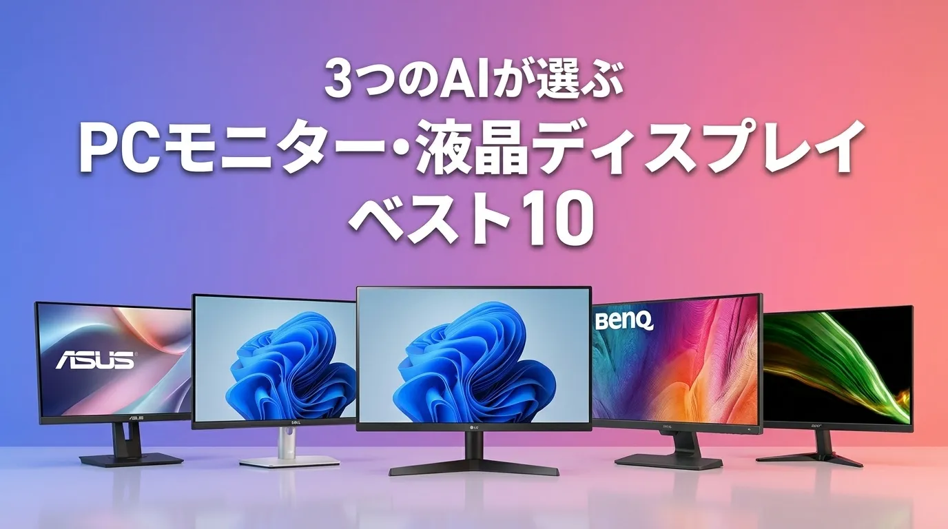 2026年8月版PCモニター・液晶ディスプレイおすすめAIランキング