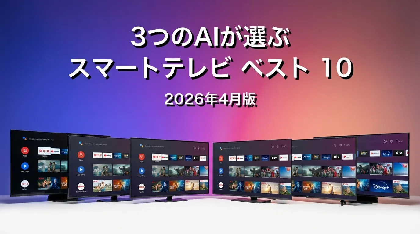 3つのAIが徹底評価。スマートテレビおすすめAIランキング