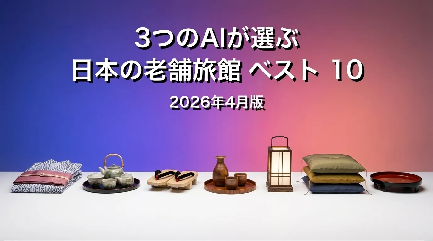 3つのAIが徹底評価。2026年3月版日本の老舗旅館おすすめAIランキング