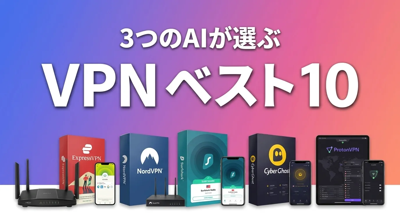 3つのAIが徹底評価。2026年6月版VPNおすすめAIランキング