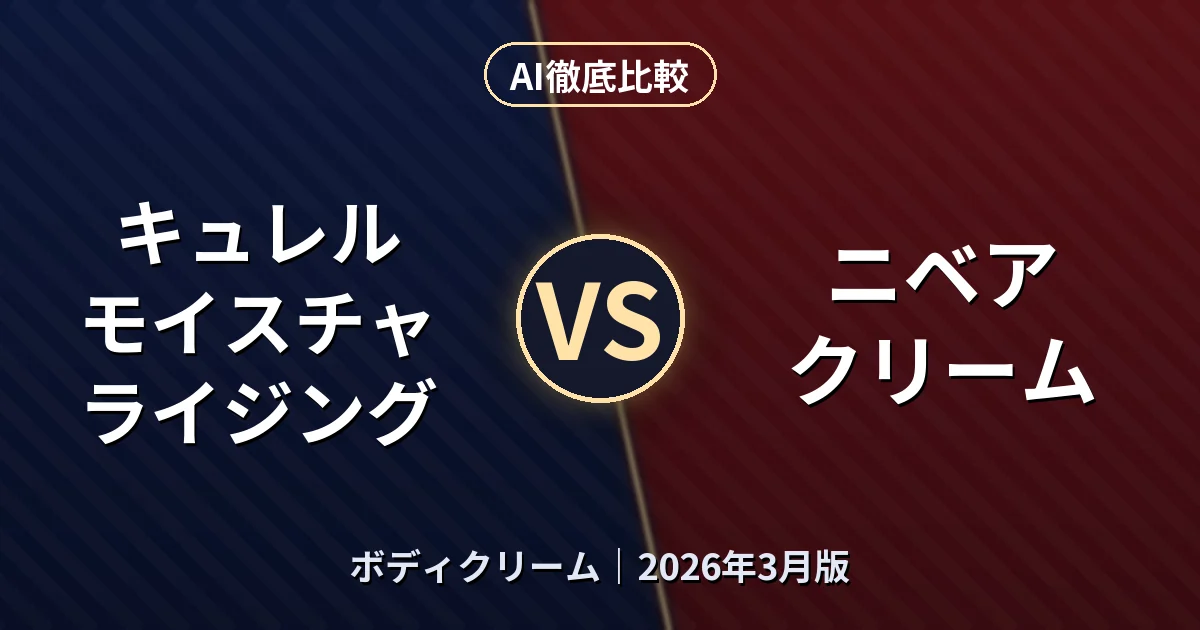 キュレル モイスチャライジング vs ニベア クリーム｜ボディクリームAI徹底比較