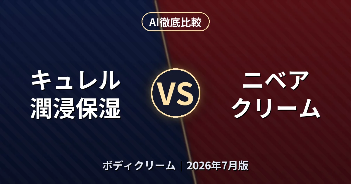 キュレル 潤浸保湿 vs ニベア クリーム｜ボディクリームAI徹底比較