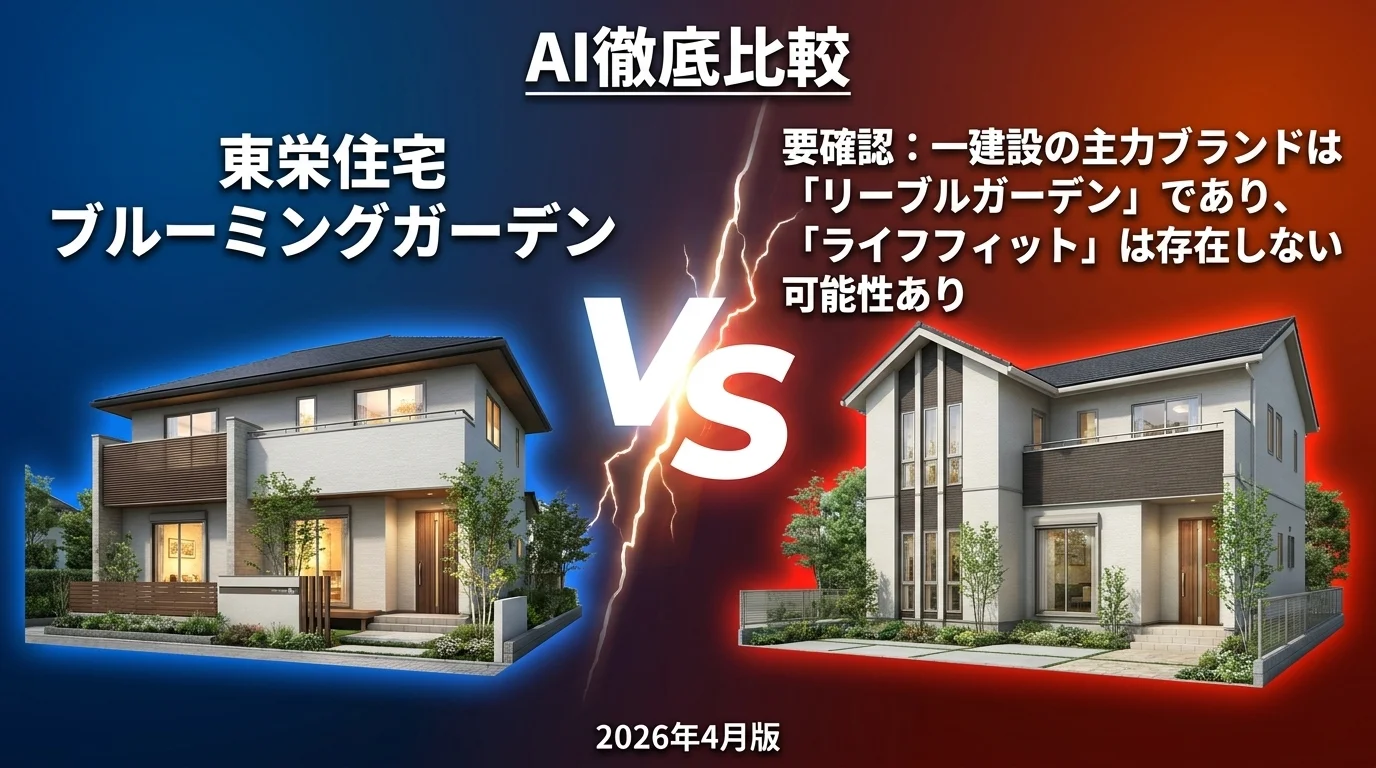 一建設 リーブルガーデン vs 東栄住宅 ブルーミングガーデン｜建売住宅AI徹底比較