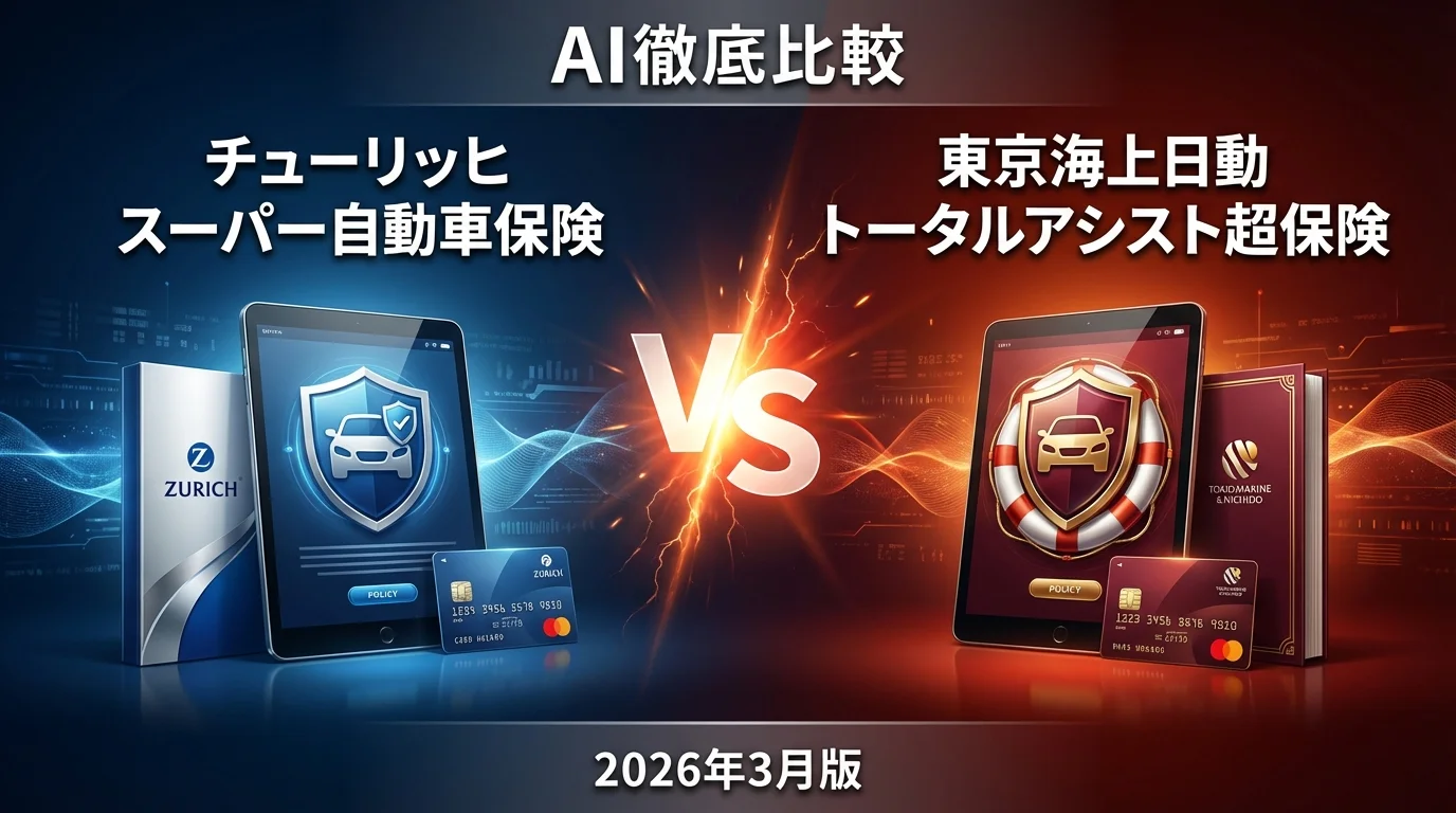 チューリッヒ スーパー自動車保険 vs 東京海上日動 トータルアシスト超保険｜自動車保険AI徹底比較