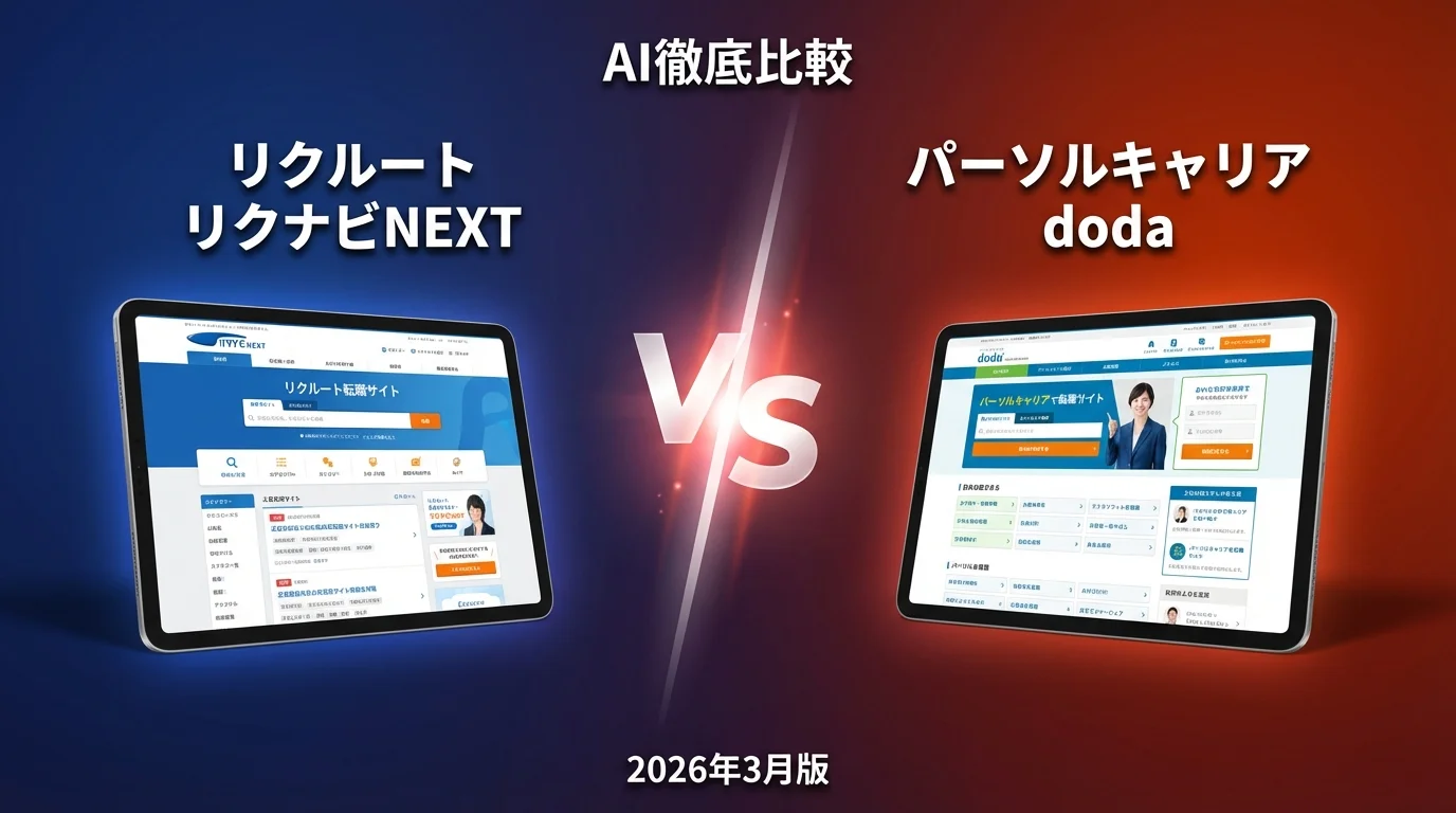 リクルート リクナビNEXT vs パーソルキャリア doda｜転職サイトAI徹底比較