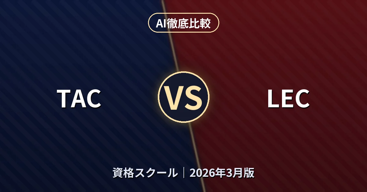 TAC vs LEC｜資格スクールAI徹底比較