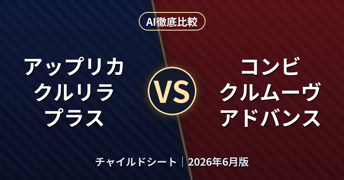 アップリカ クルリラ プラス vs コンビ クルムーヴ アドバンス｜チャイルドシートAI徹底比較