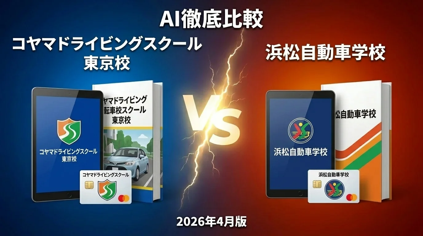 コヤマドライビングスクール-kds vs マツキドライビングスクール-普通車at免許コース｜自動車教習所AI徹底比較