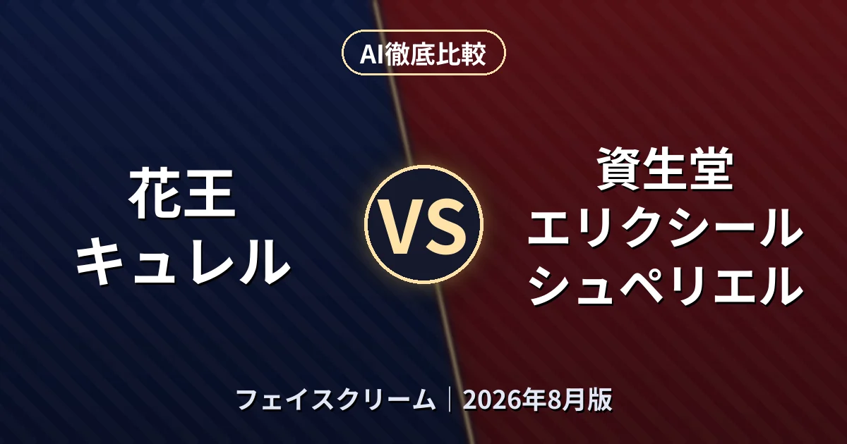 花王 キュレル vs 資生堂 エリクシール シュペリエル｜フェイスクリームAI徹底比較