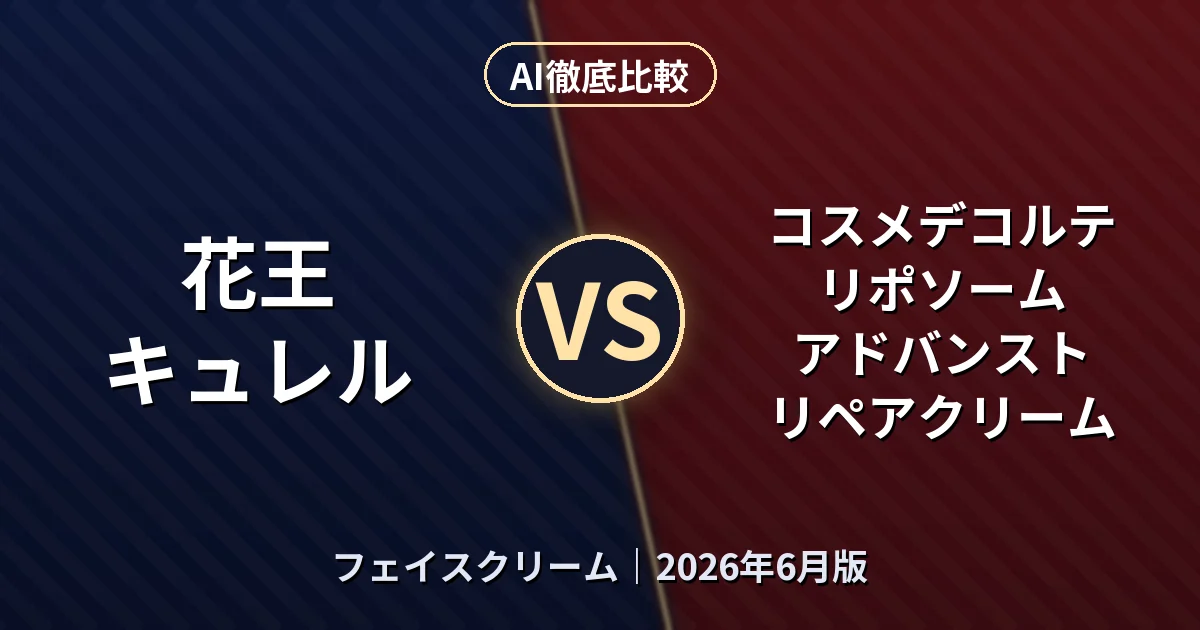 花王 キュレル vs コスメデコルテ リポソーム アドバンスト リペアクリーム｜フェイスクリームAI徹底比較
