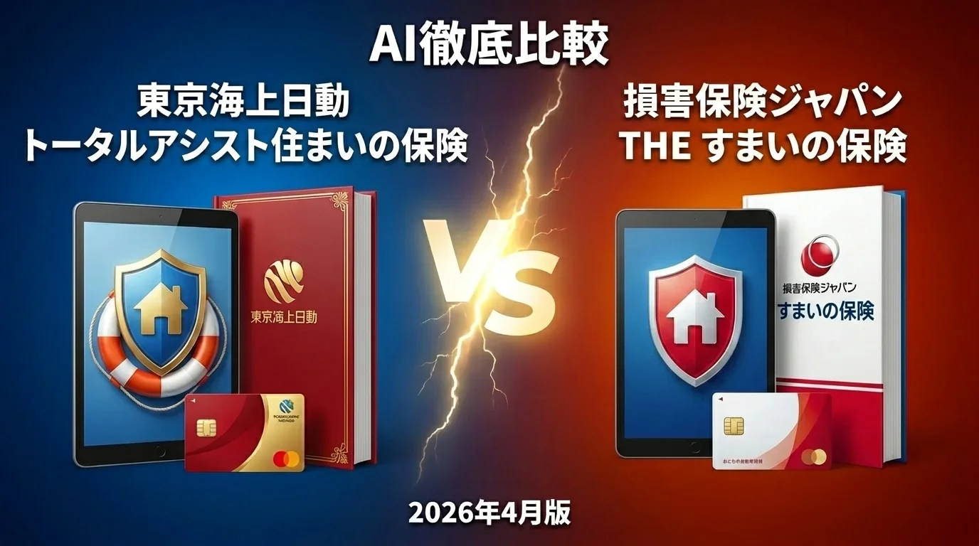 東京海上日動 トータルアシスト住まいの保険 vs 損保ジャパン THEすまいの保険｜火災保険AI徹底比較