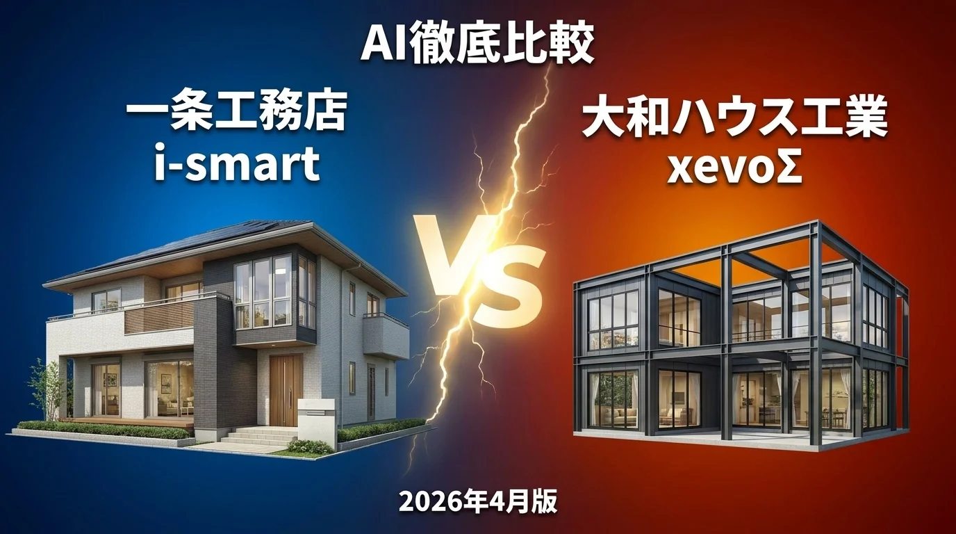 一条工務店 i｜smart vs 大和ハウス工業 xevoΣ — ハウスメーカー AI徹底比較
