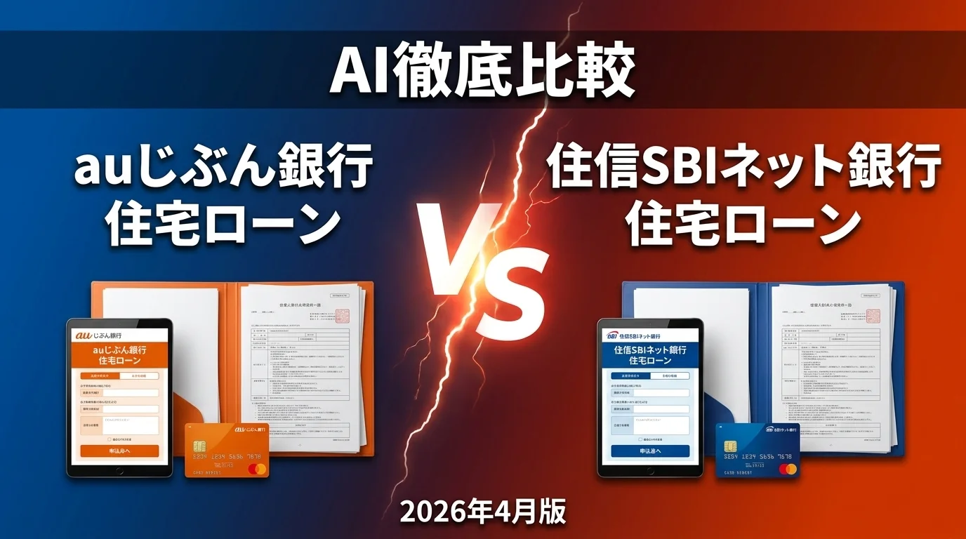 住信SBIネット銀行 変動金利 vs 楽天銀行 変動金利｜住宅ローンAI徹底比較