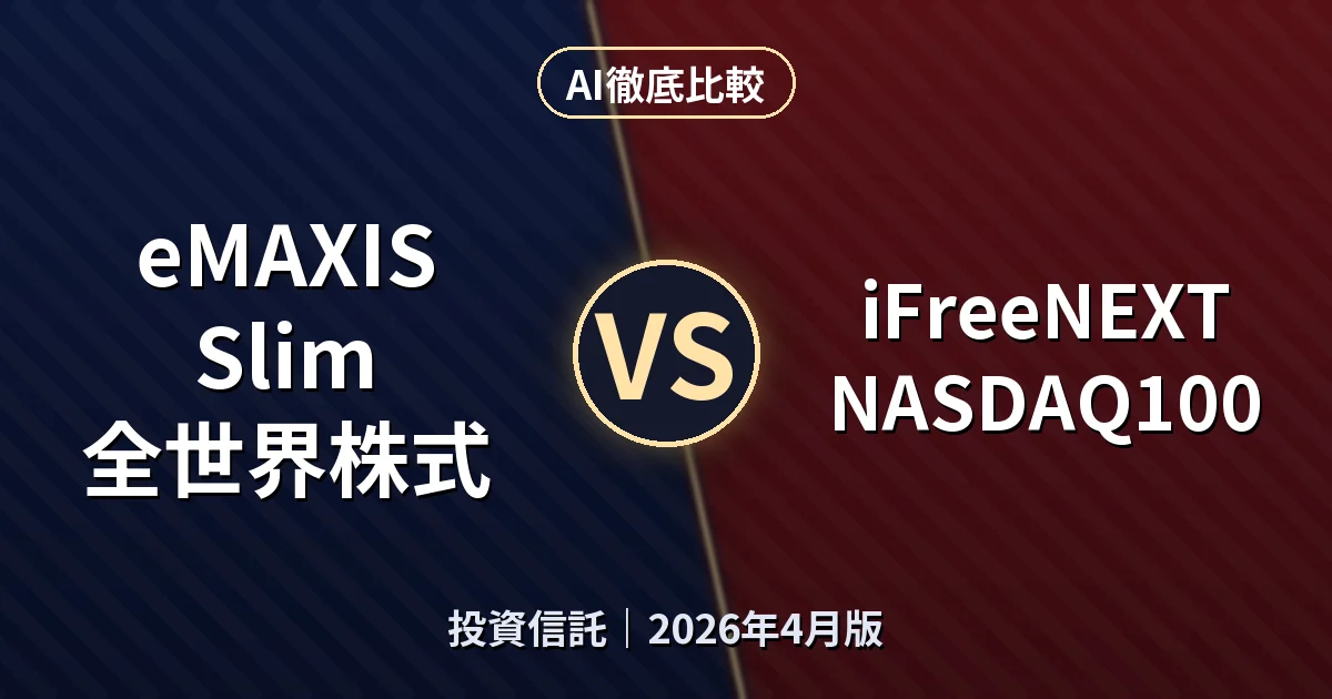 eMAXIS Slim 全世界株式 vs iFreeNEXT NASDAQ100｜投資信託AI徹底比較