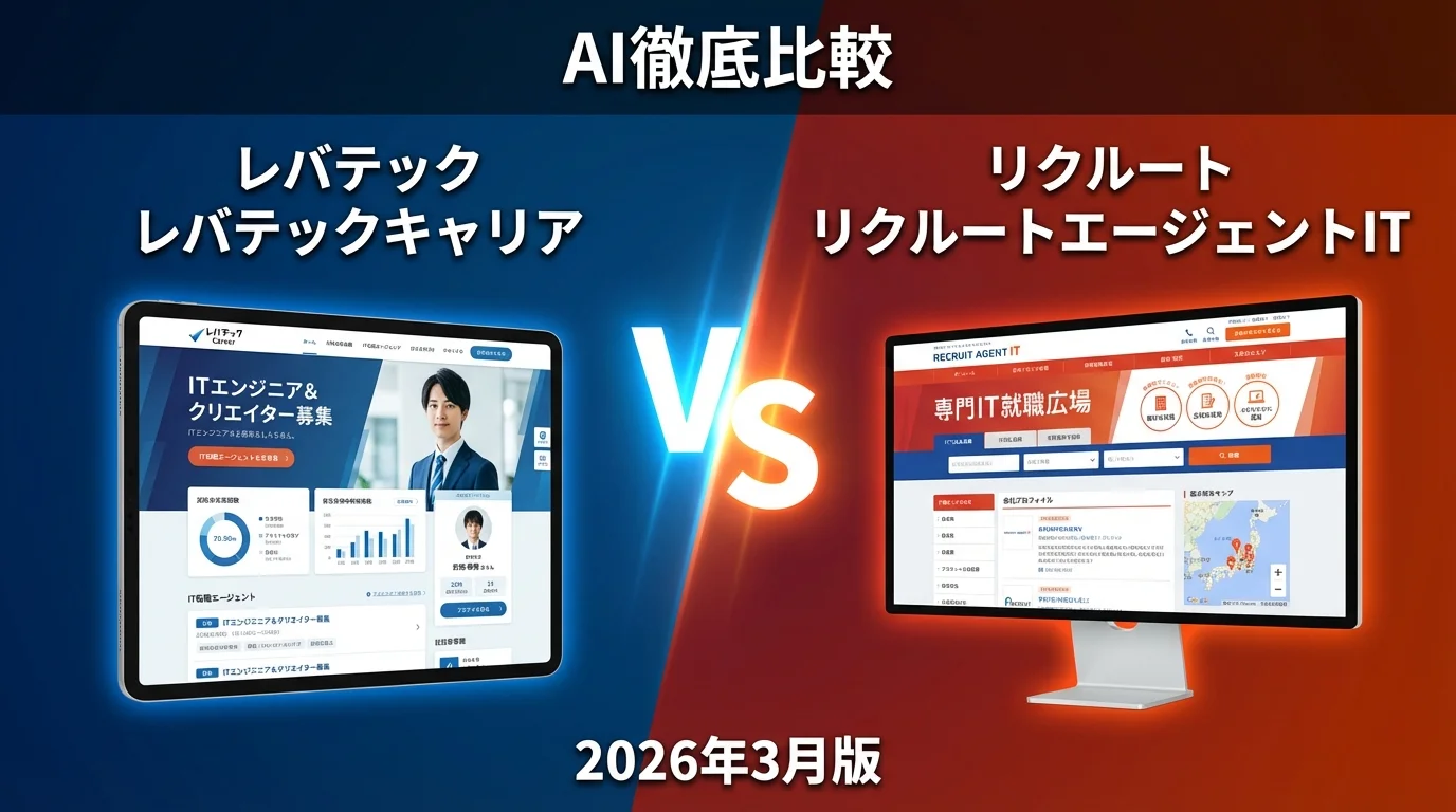 レバテック レバテックキャリア vs リクルート リクルートエージェントIT｜IT転職エージェントAI徹底比較