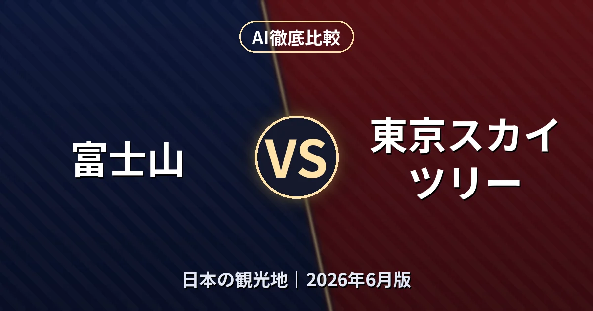 富士山 vs 東京スカイツリー｜日本の観光地AI徹底比較