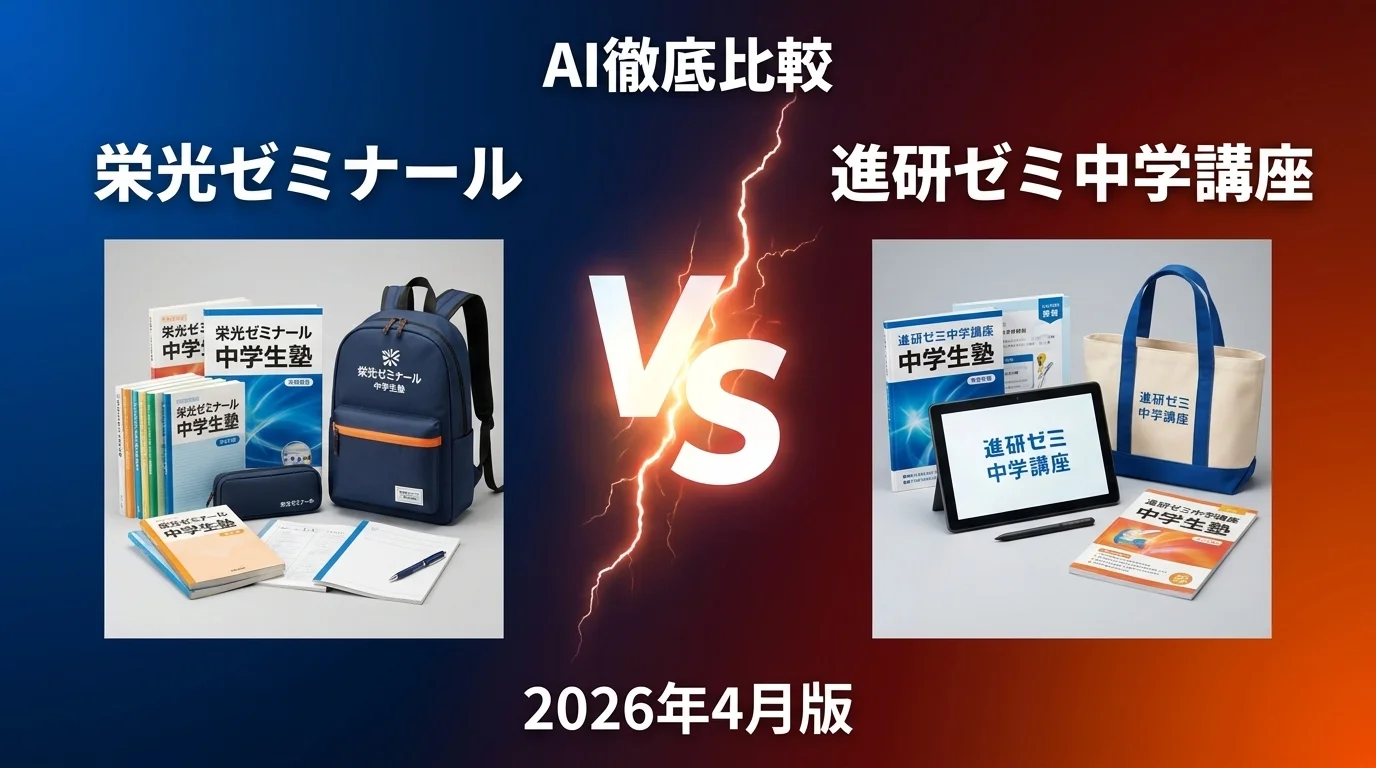 栄光ゼミナール 栄光ゼミナール vs 進研ゼミ中学講座｜中学生塾 AI徹底比較