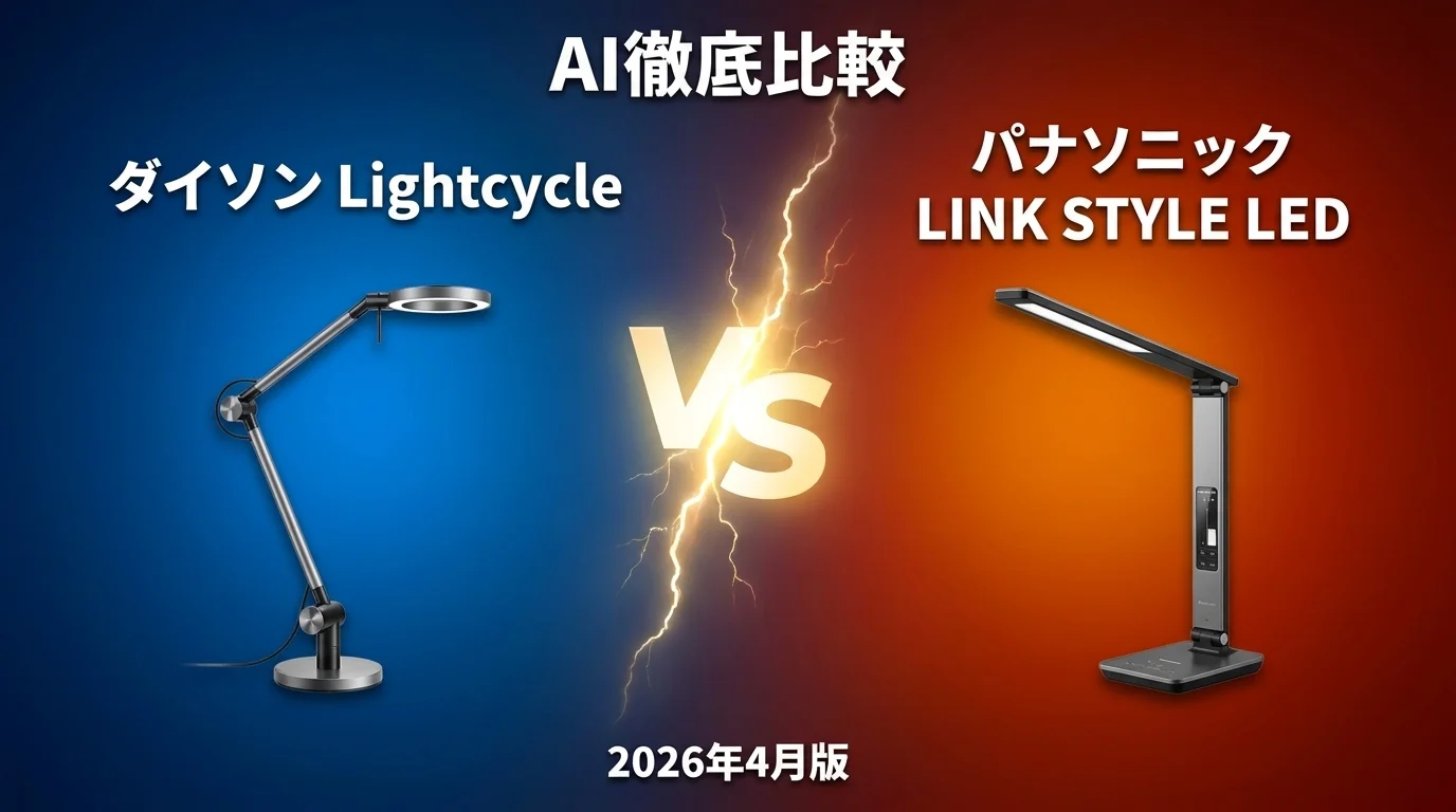 ダイソン Lightcycle vs パナソニック LINK STYLE LED｜照明 AI徹底比較