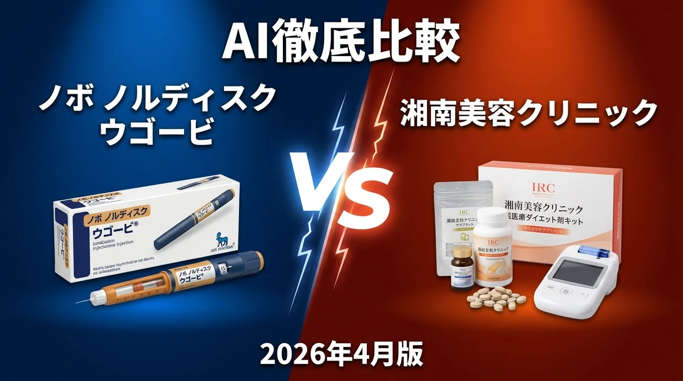 ノボ ノルディスク ウゴービ vs 湘南美容クリニック｜医療ダイエット AI徹底比較