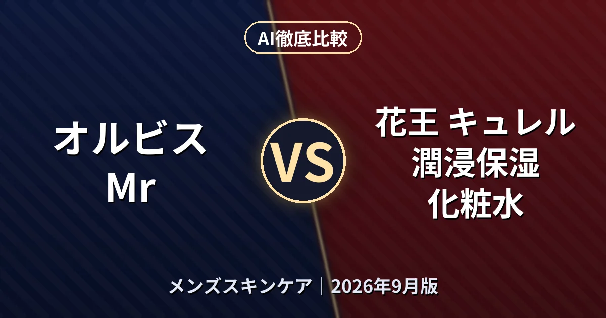 オルビス Mr vs 花王 キュレル 潤浸保湿 化粧水｜メンズスキンケアAI徹底比較