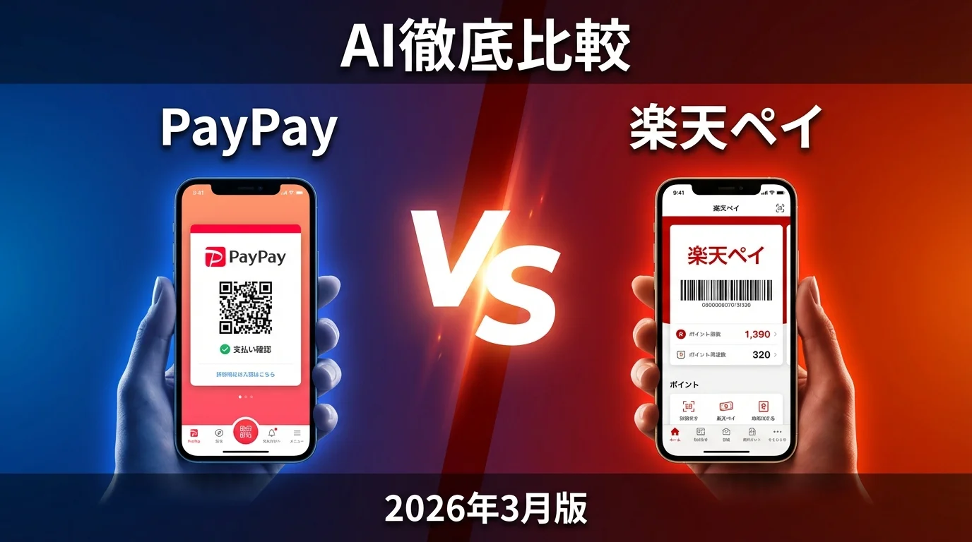 PayPay vs 楽天ペイ|スマホ決済AI徹底比較