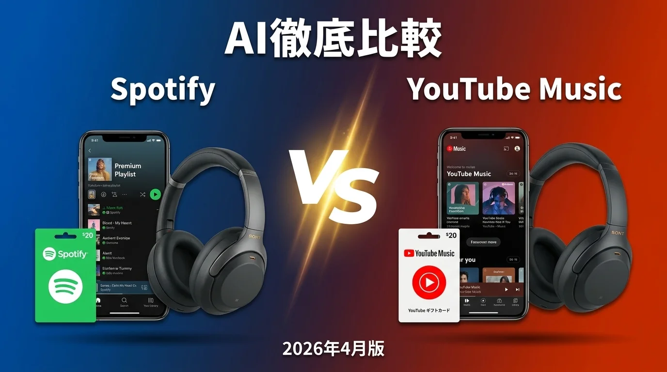 Spotify vs Apple Music｜音楽配信サービスAI徹底比較