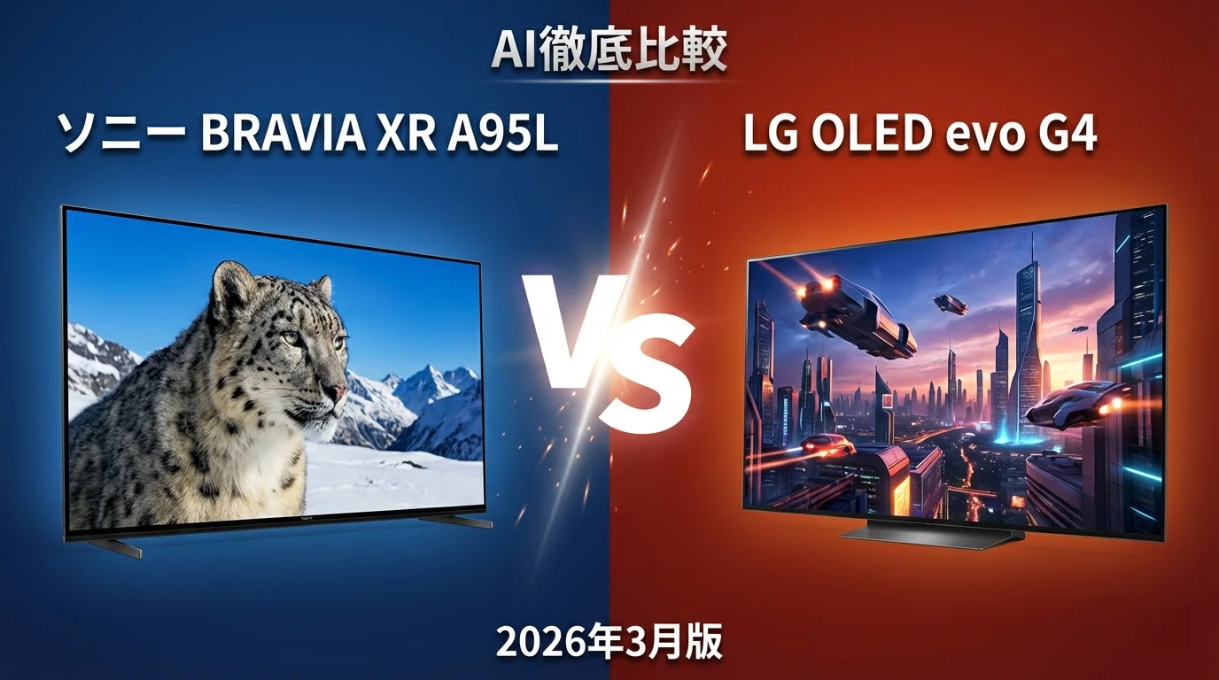 パナソニック VIERA MZ2500 vs ソニー BRAVIA A80L|有機ELテレビAI徹底比較【2026年4月版】