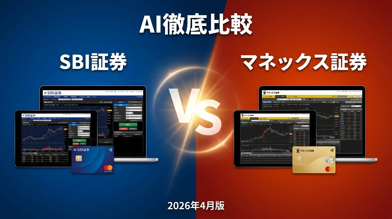 SBI証券 vs マネックス証券｜ネット証券 AI徹底比較