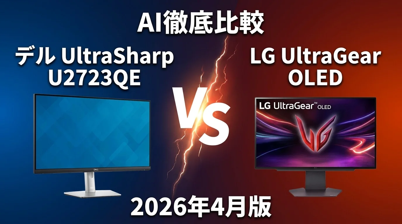 デル UltraSharp U2723QE vs LG UltraGear OLED｜PCモニター・液晶ディスプレイ AI徹底比較
