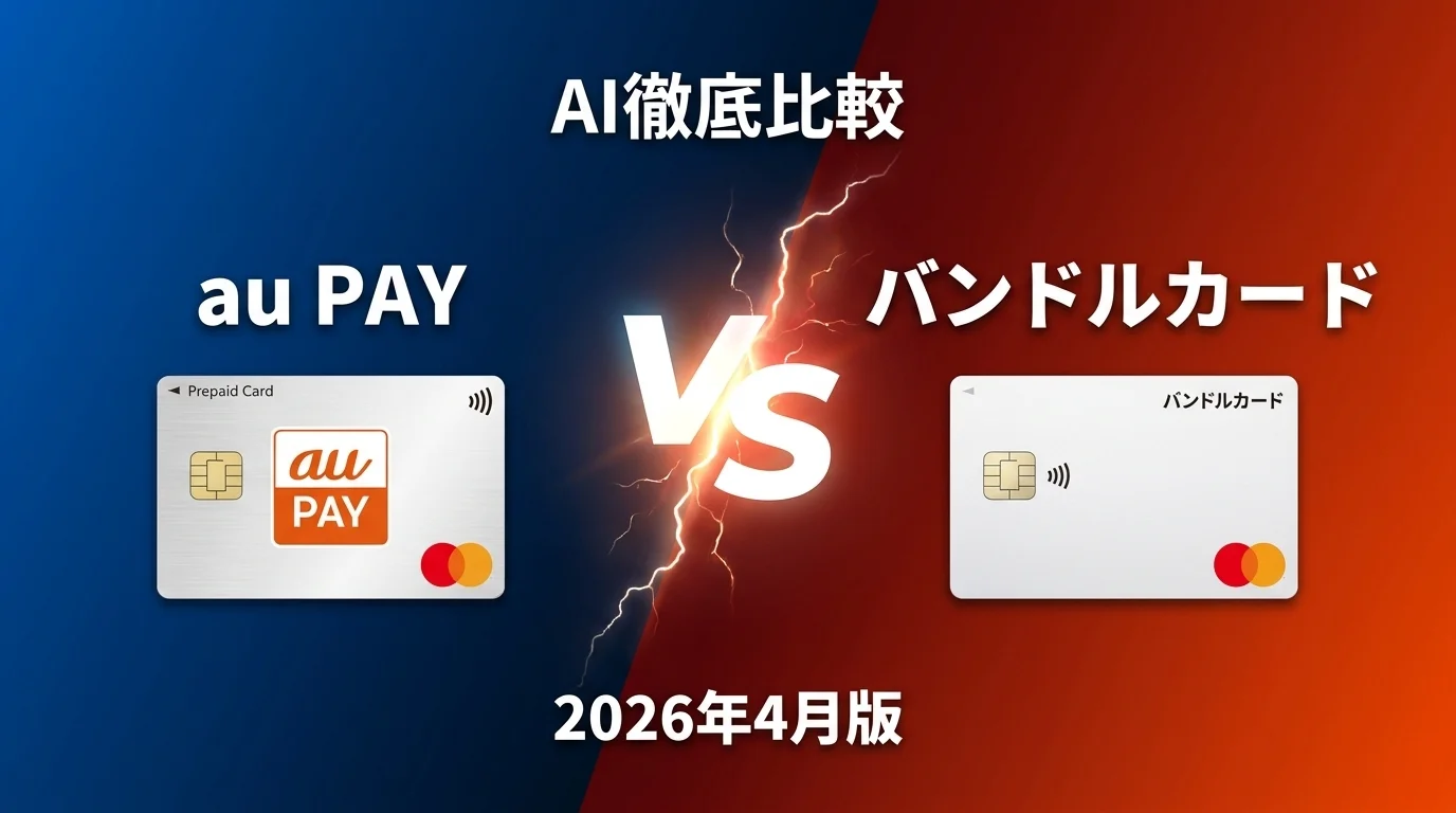 au PAY vs バンドルカード｜プリペイドカード AI徹底比較
