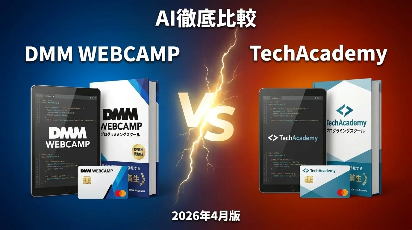 TECH CAMP vs DMM WEBCAMP｜プログラミングスクール AI徹底比較