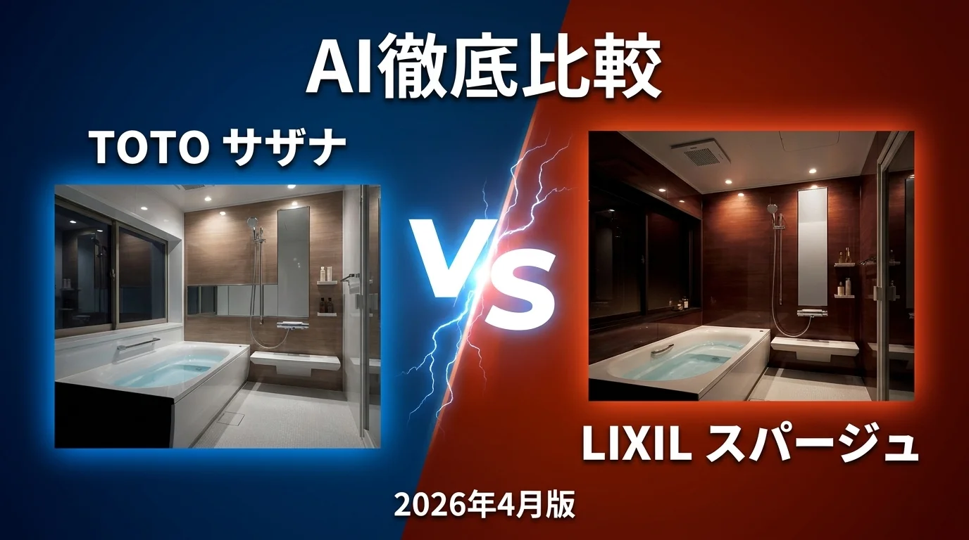 TOTO サザナ vs LIXIL スパージュ｜リフォーム AI徹底比較