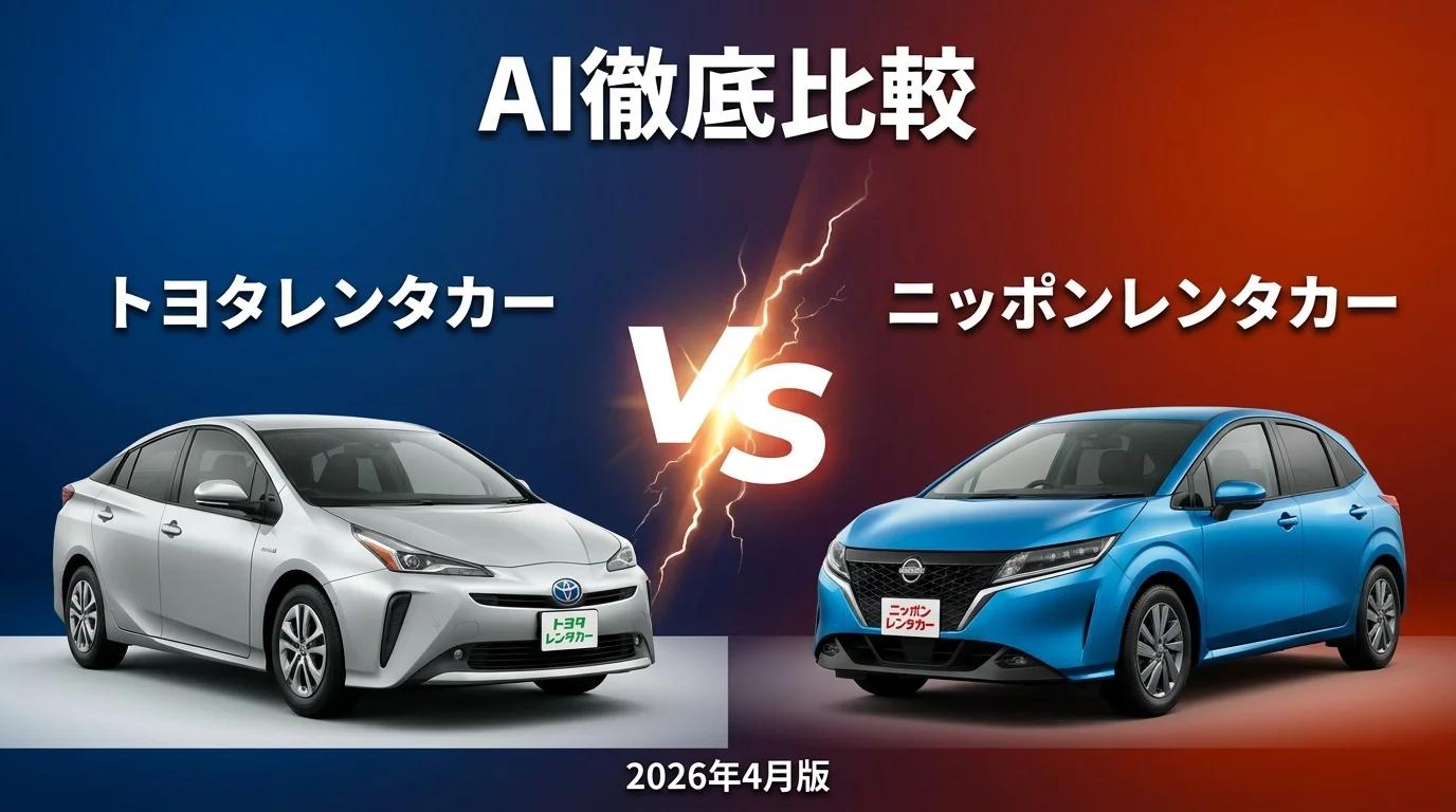 トヨタレンタカー vs タイムズカー｜レンタカーAI徹底比較