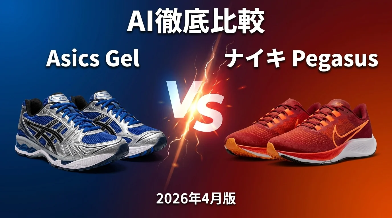 Asics Gel vs ナイキ Pegasus｜ランニングシューズ AI徹底比較