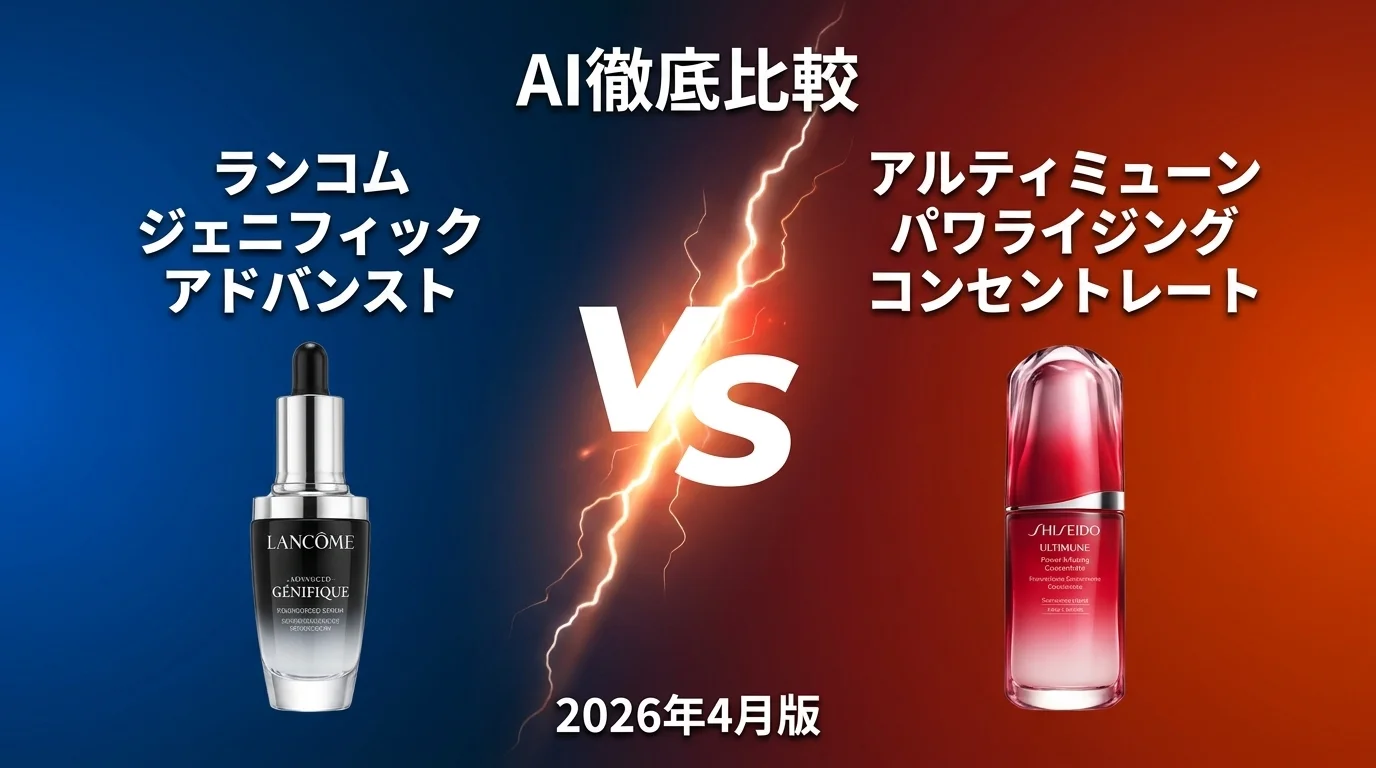 ランコム ジェニフィック アドバンスト vs アルティミューン パワライジング コンセントレート｜美容液 AI徹底比較