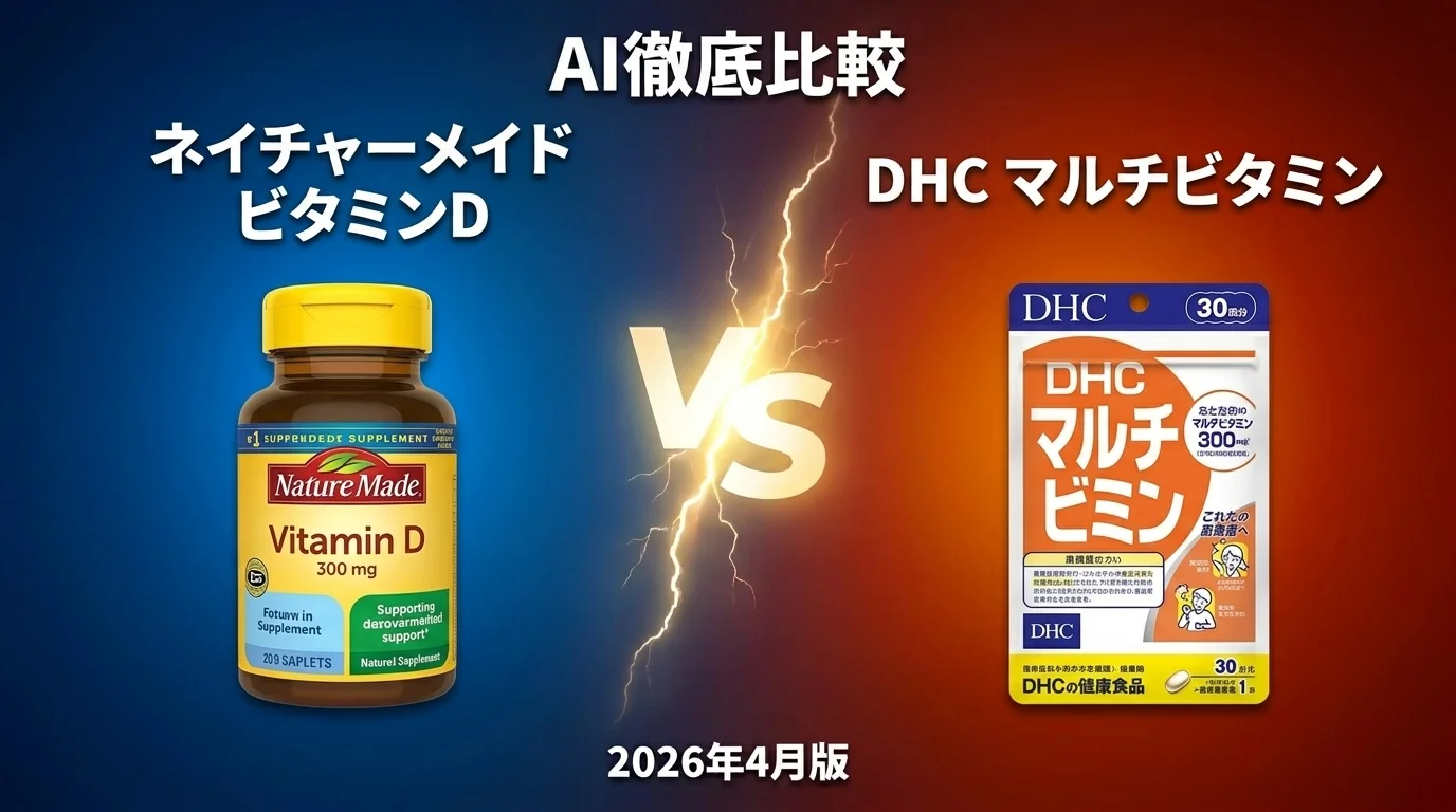 ネイチャーメイド ビタミンD vs DHC マルチビタミン｜サプリメント AI徹底比較